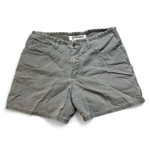 Vintage hydraulic Y2K ultra twill flat front gray green women's shorts size 9/10